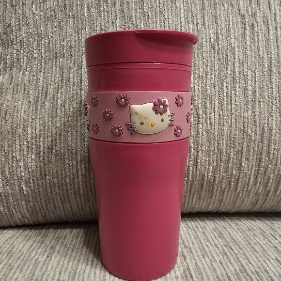 ♡ Vintage Pink Hello Kitty ZAK 16oz Insulated Tumbler Cup Sanrio 2002 ♡ - Picture 9 of 12